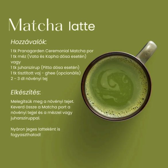 Pranagarden Ceremonial Matcha organikus zöld tea por - 100 g