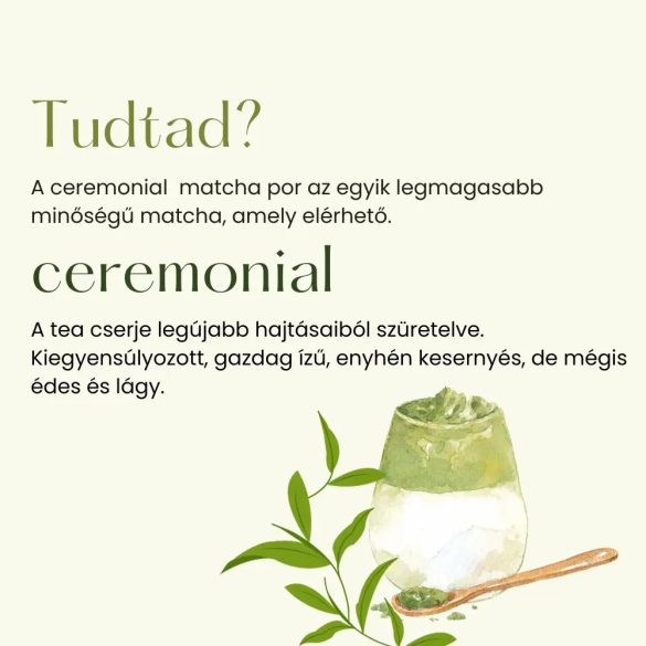 Pranagarden Ceremonial Matcha organikus zöld tea por - 100 g